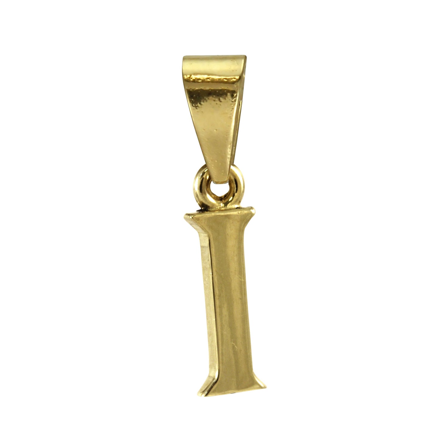 9ct Gold Alphabet Letter - Bail Charm Pendant A - Z
