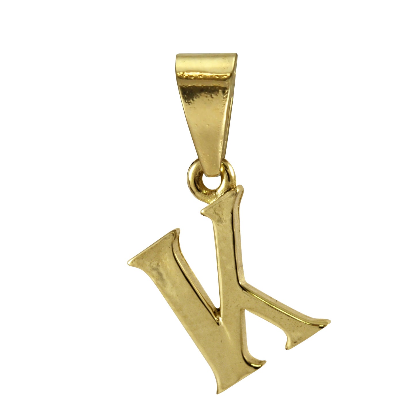 9ct Gold Alphabet Letter - Bail Charm Pendant A - Z