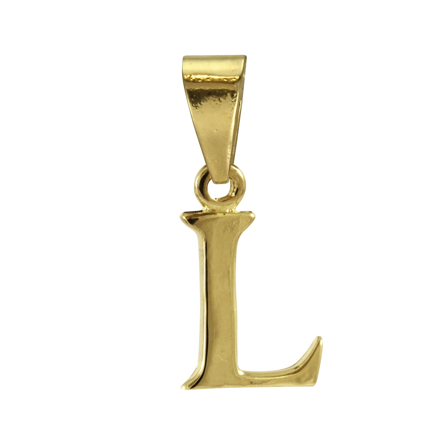 9ct Gold Alphabet Letter - Bail Charm Pendant A - Z