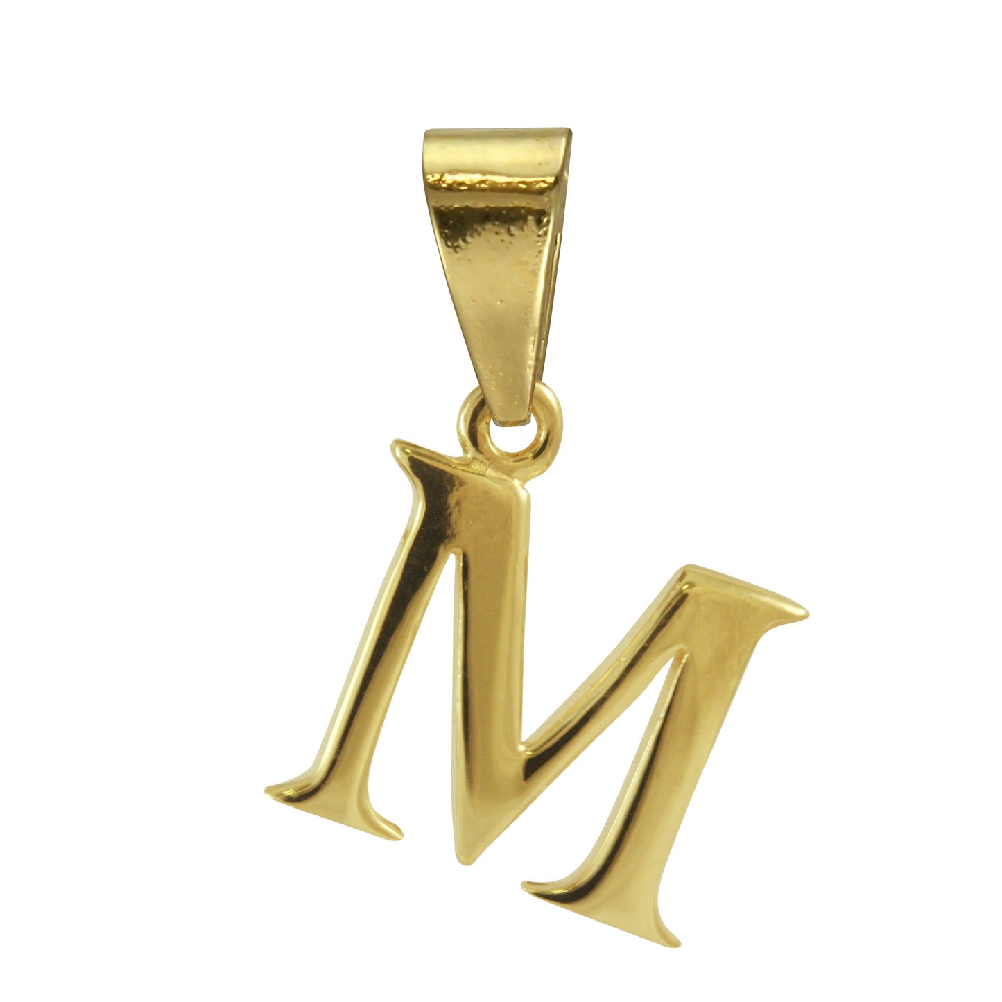 9ct Gold Alphabet Letter - Bail Charm Pendant A - Z