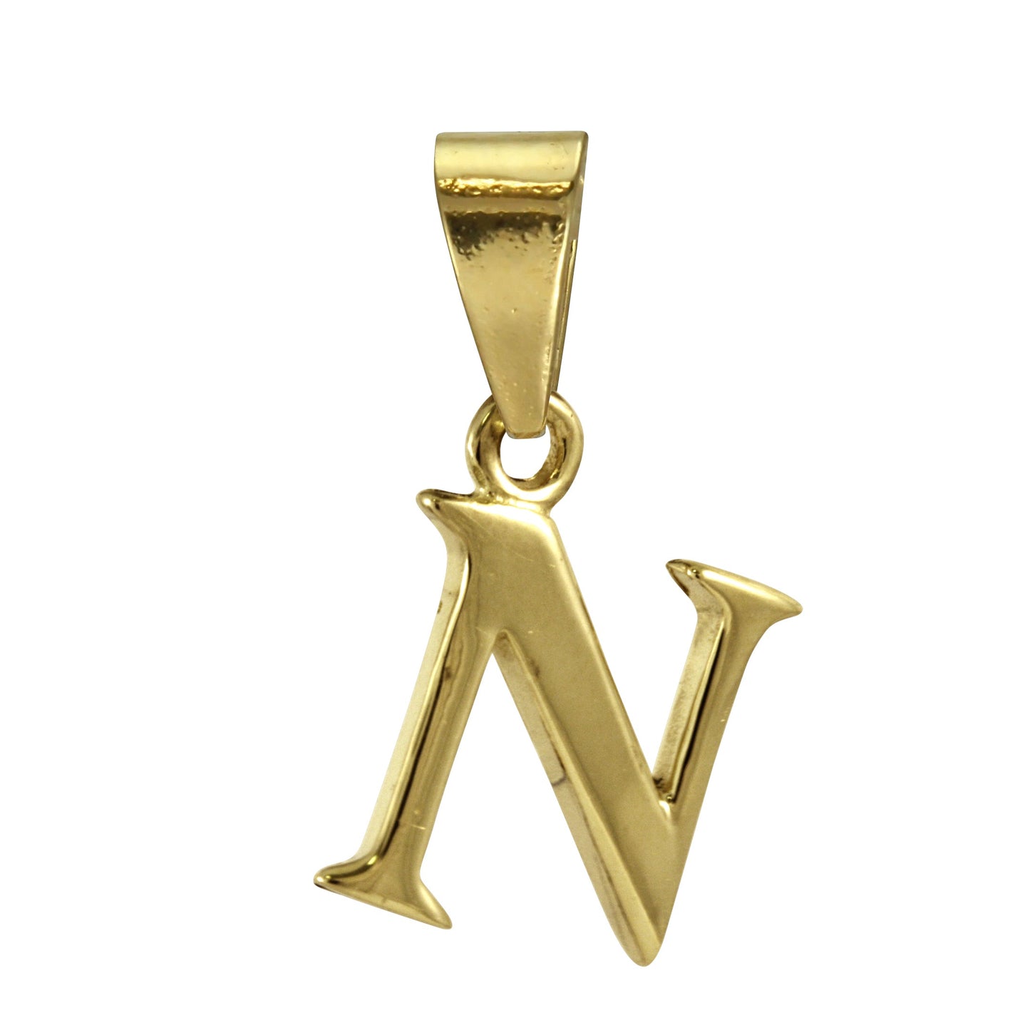 9ct Gold Alphabet Letter - Bail Charm Pendant A - Z