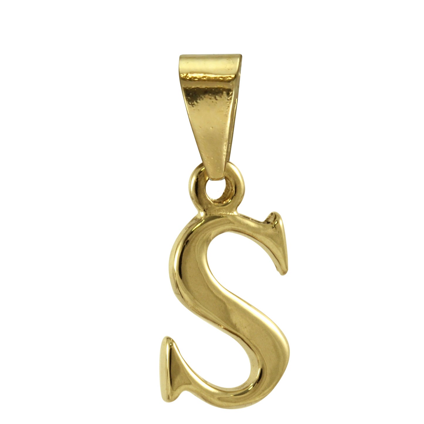9ct Gold Alphabet Letter - Bail Charm Pendant A - Z
