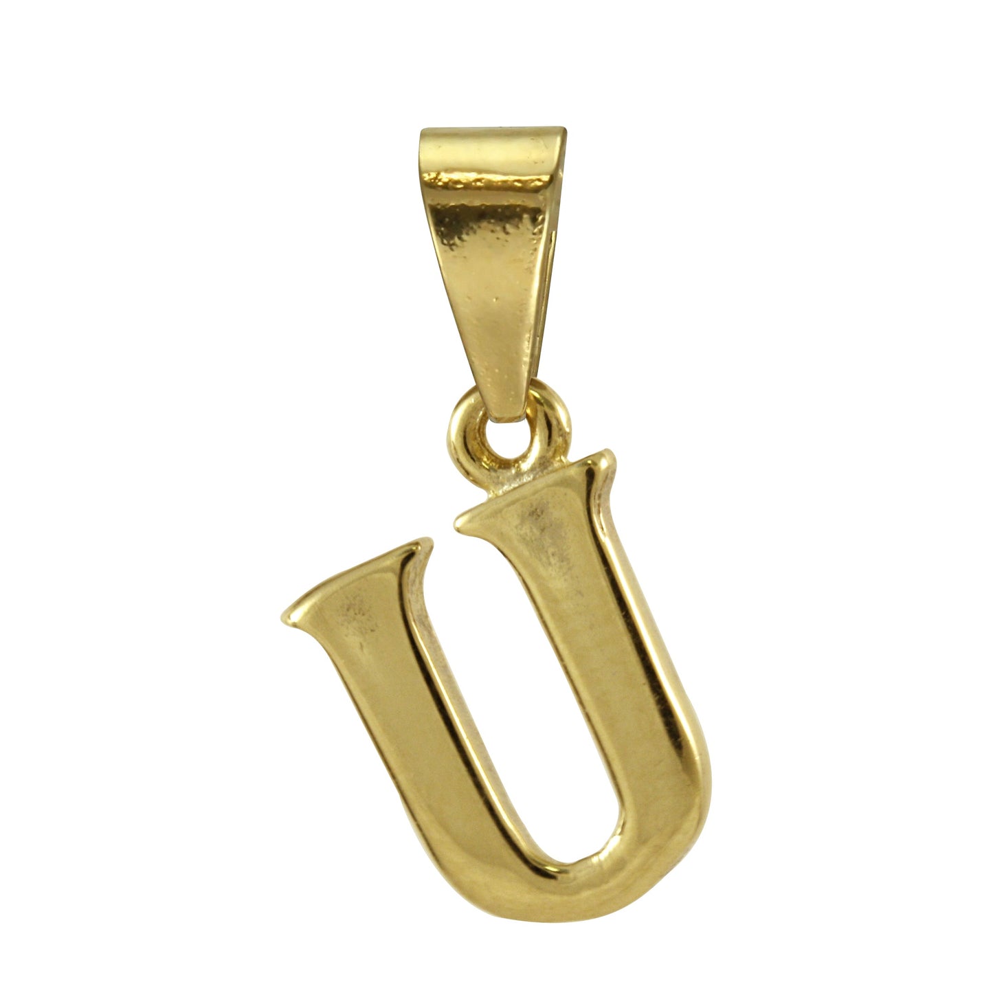 9ct Gold Alphabet Letter - Bail Charm Pendant A - Z