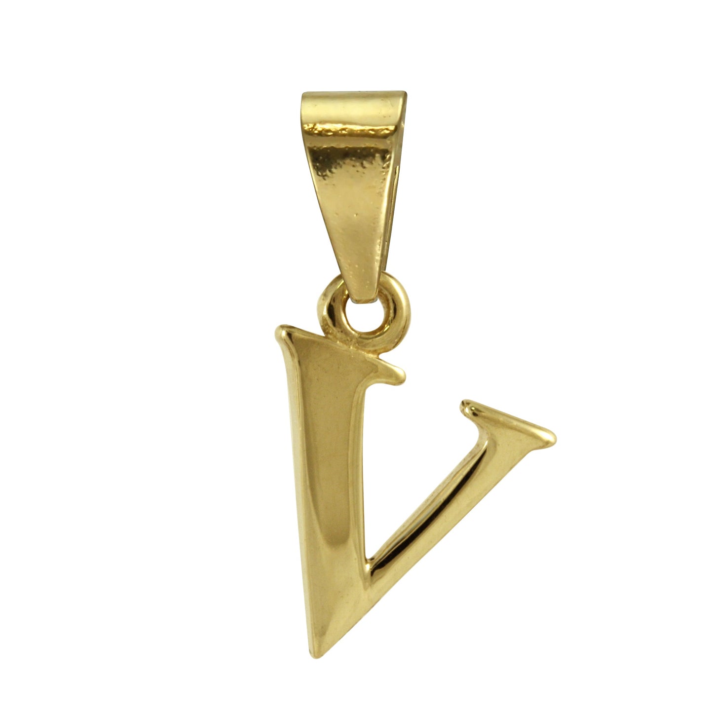 9ct Gold Alphabet Letter - Bail Charm Pendant A - Z