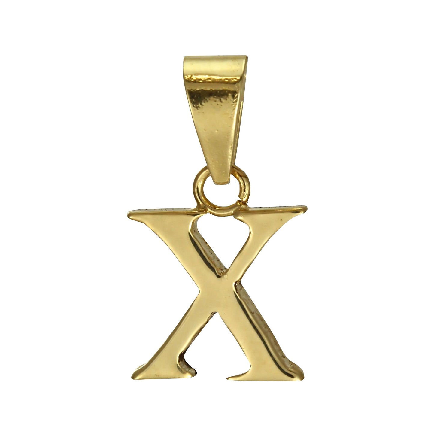 9ct Gold Alphabet Letter - Bail Charm Pendant A - Z