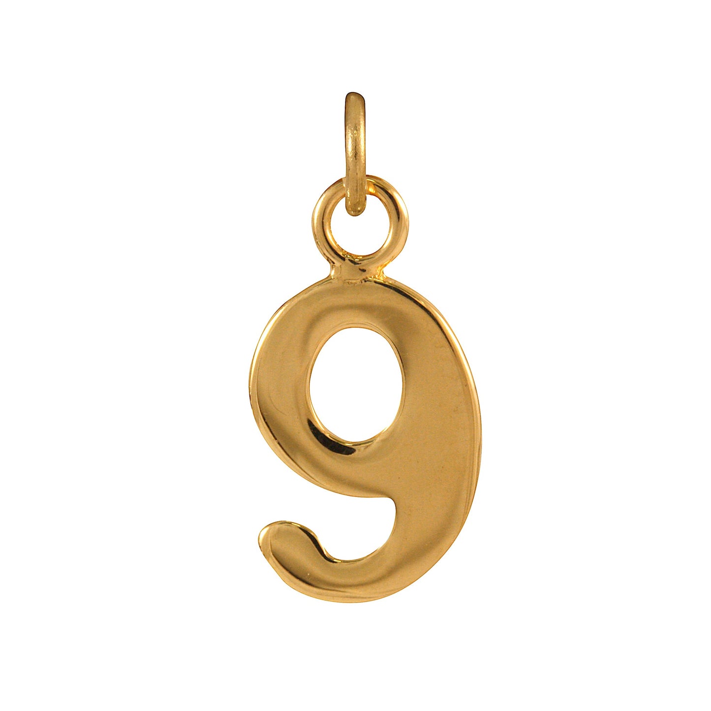 9ct Gold Number Charm 0 - 9