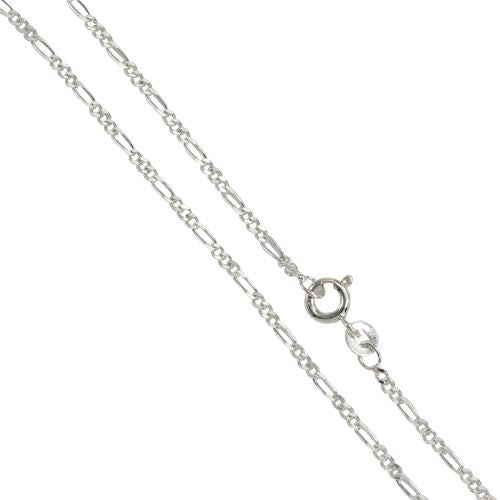 Sterling Silver Diamond Cut Figaro Chain