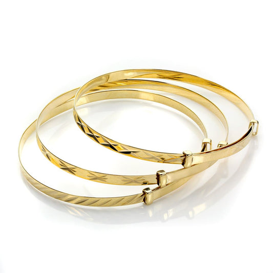 9ct Gold Expandable Baby Bangle