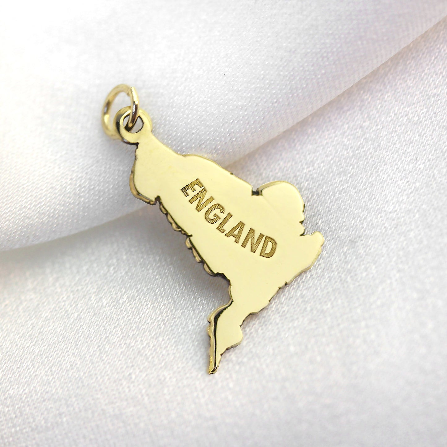 Personalised 9ct Gold Any Country Map Charm