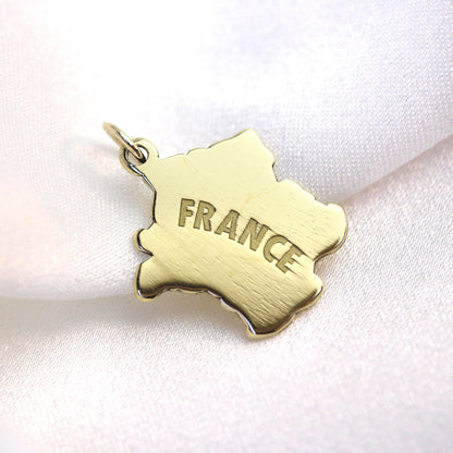 Personalised 9ct Gold Any Country Map Charm