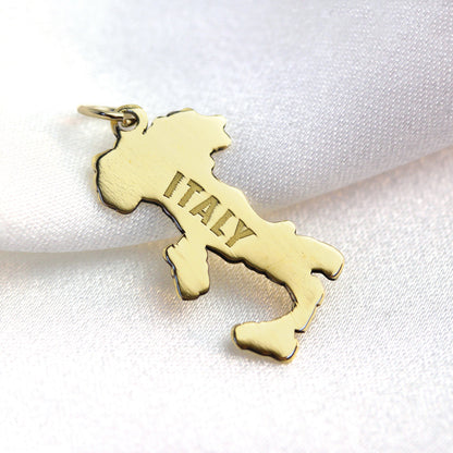 Personalised 9ct Gold Any Country Map Charm