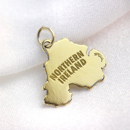 Personalised 9ct Gold Any Country Map Charm