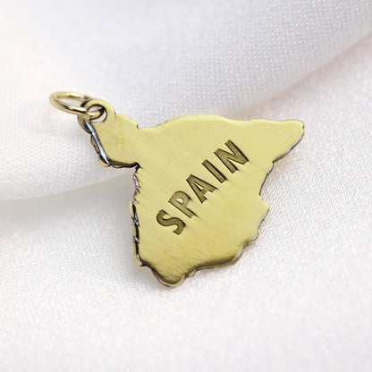 Personalised 9ct Gold Any Country Map Charm