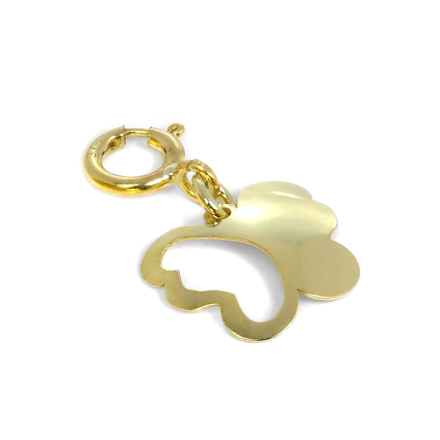 9ct Gold Butterfly Outline Clip on Charm