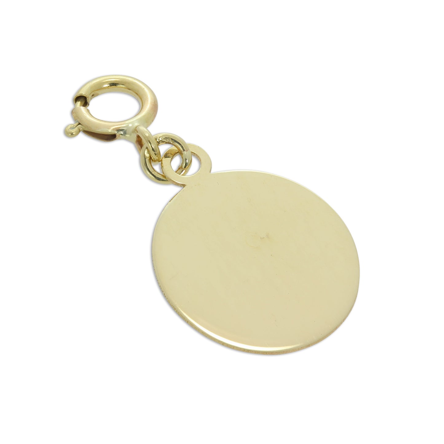 9ct Gold Engravable Oval Clip on Charm