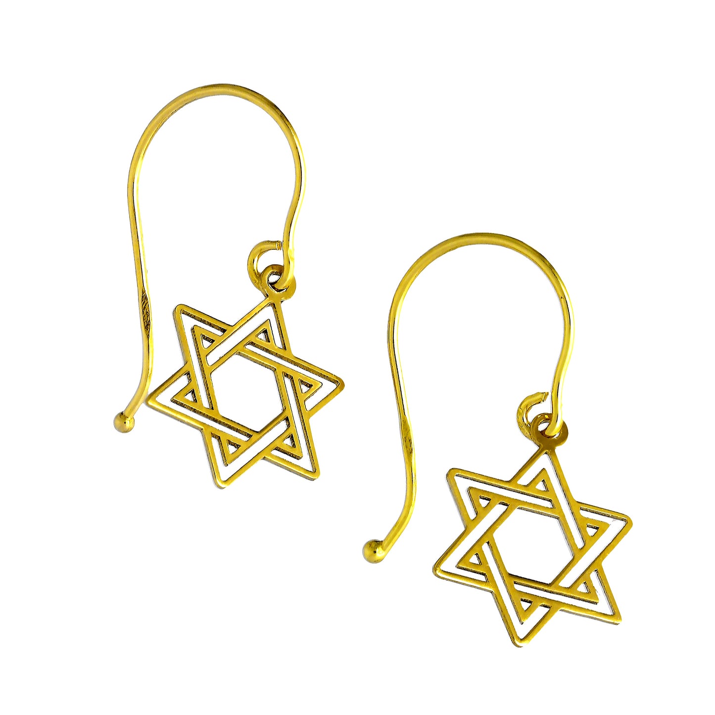 9ct Star of David Outline Earrings