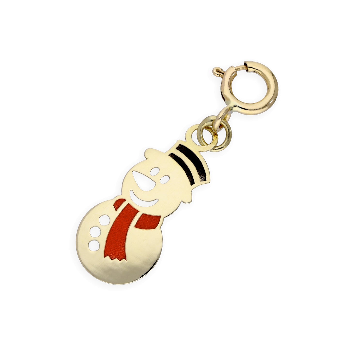 9ct Gold Snowman Clip on Charm