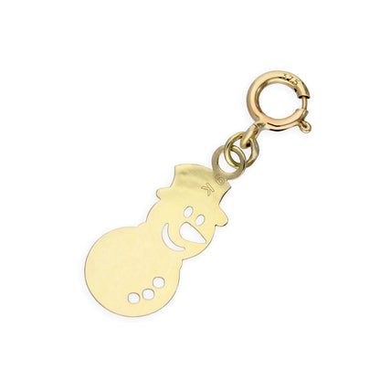 9ct Gold Snowman Clip on Charm