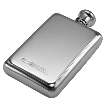 Sterling Silver Plain Hallmarked Hip Flask