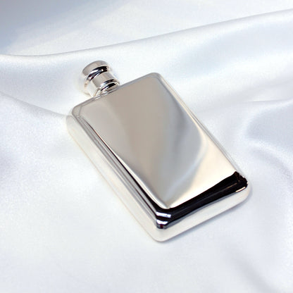 Sterling Silver Plain Hallmarked Hip Flask