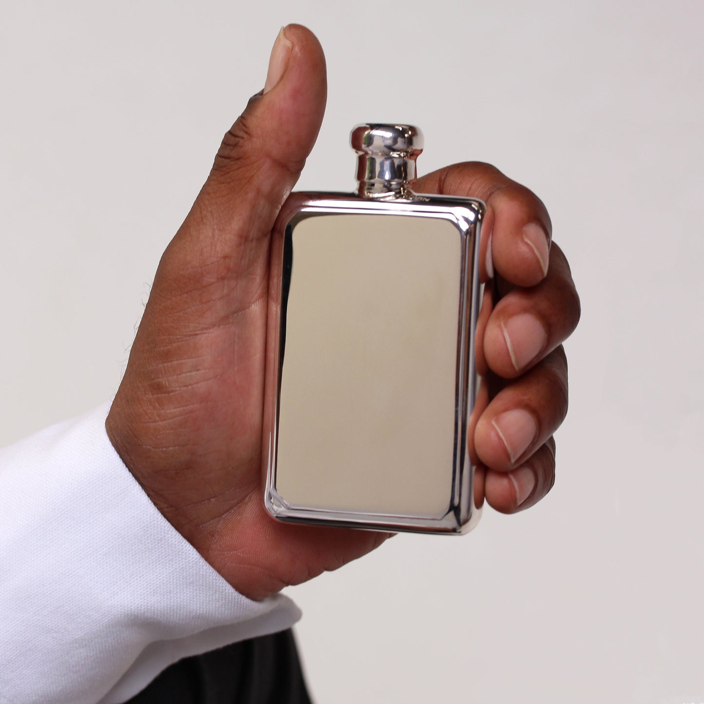 Sterling Silver Plain Hallmarked Hip Flask