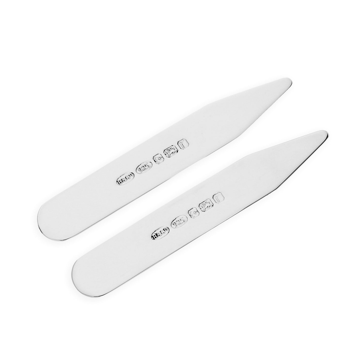 Sterling Silver Hallmarked Collar Stiffeners set of 2