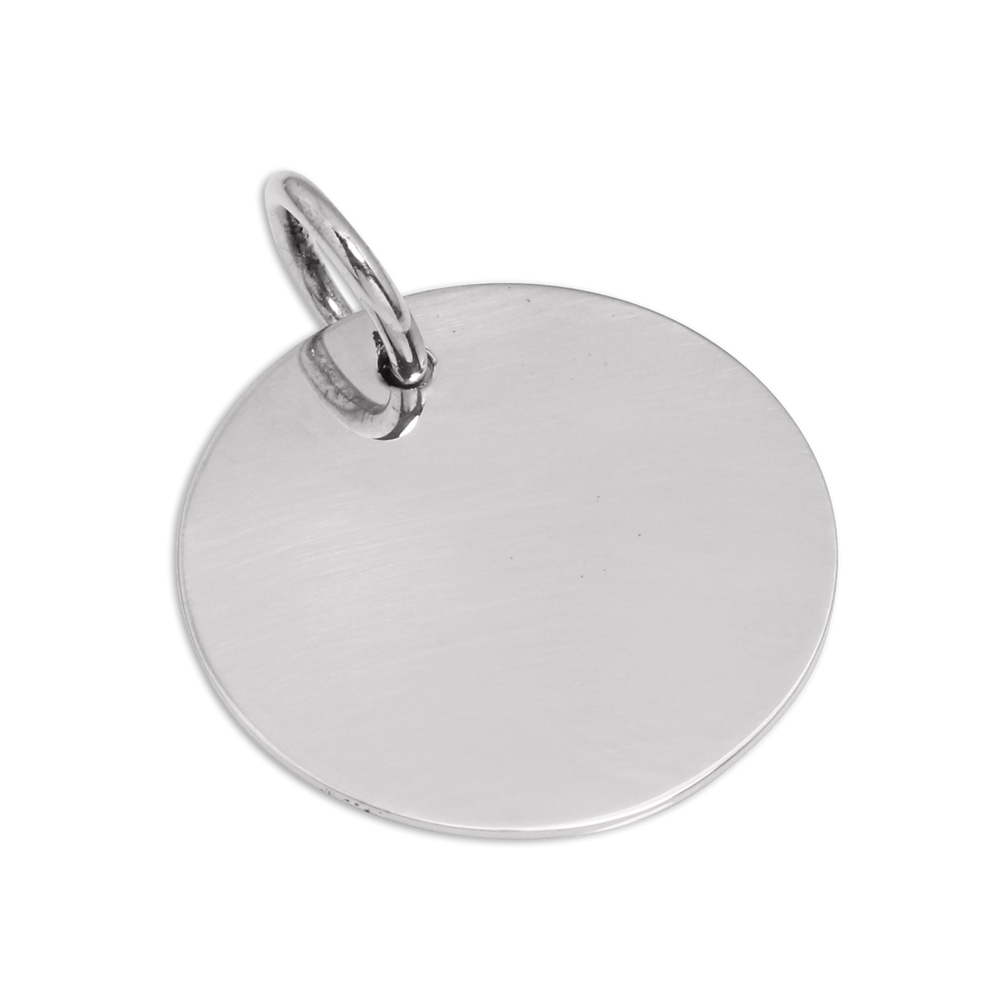 Large Sterling Silver Round Dog Collar Engraveable Tag