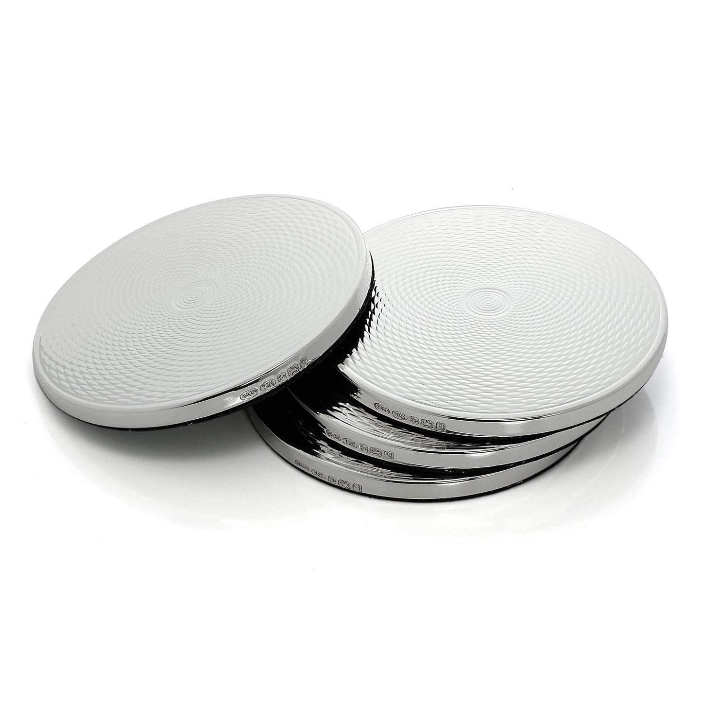 Sterling Silver Set of 4 Drinks Coasters