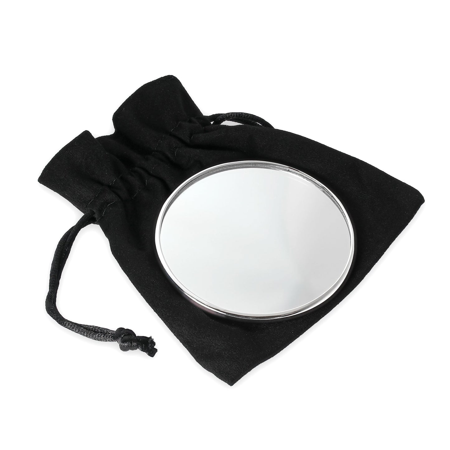 Sterling Silver Feature Hallmark Round Hand Mirror