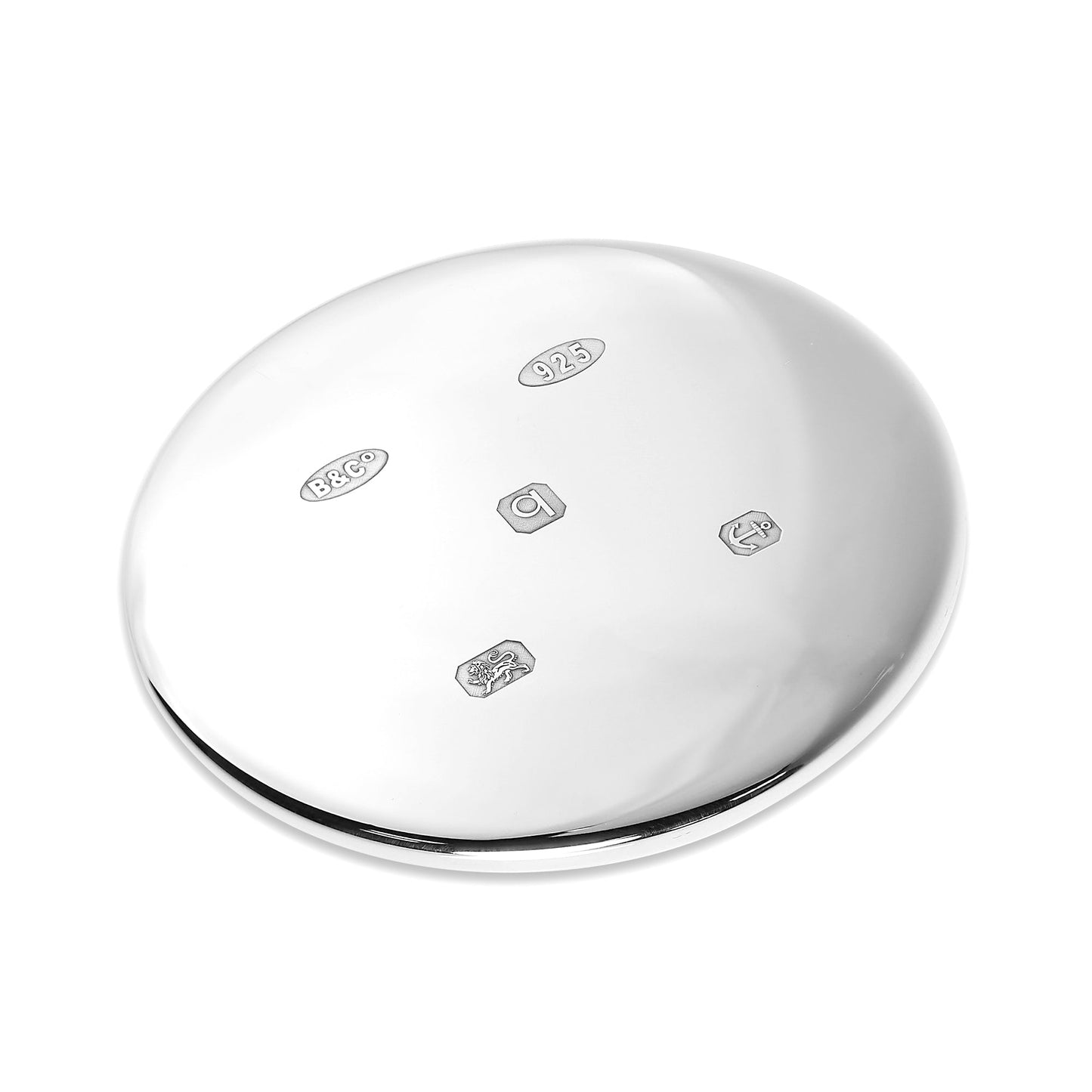 Sterling Silver Feature Hallmark Round Hand Mirror