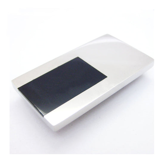 Black Inlay Stainless Steel Money Clip
