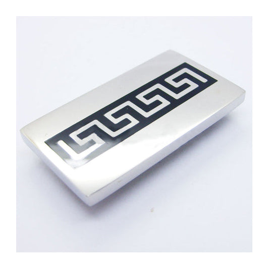 Black Aztec Stainless Steel Money Clip