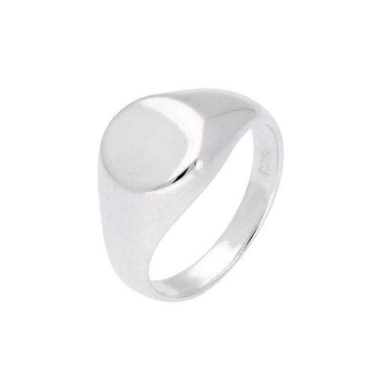 Sterling Silver Engravable Mens Signet Ring Size J - Z+1