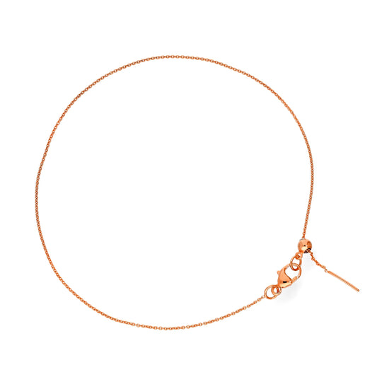 9ct Rose Gold Adjustable 7.5 Inch Bracelet