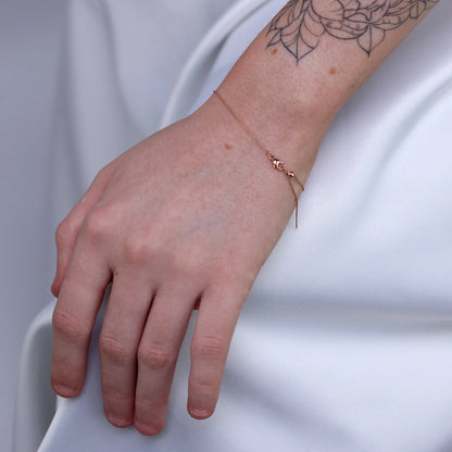 9ct Rose Gold Adjustable 7.5 Inch Bracelet