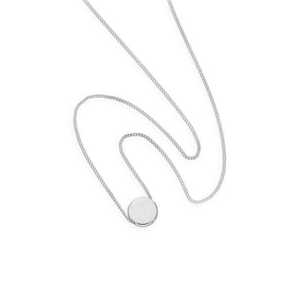 Sterling Silver Round Disc 16 Inch Necklace