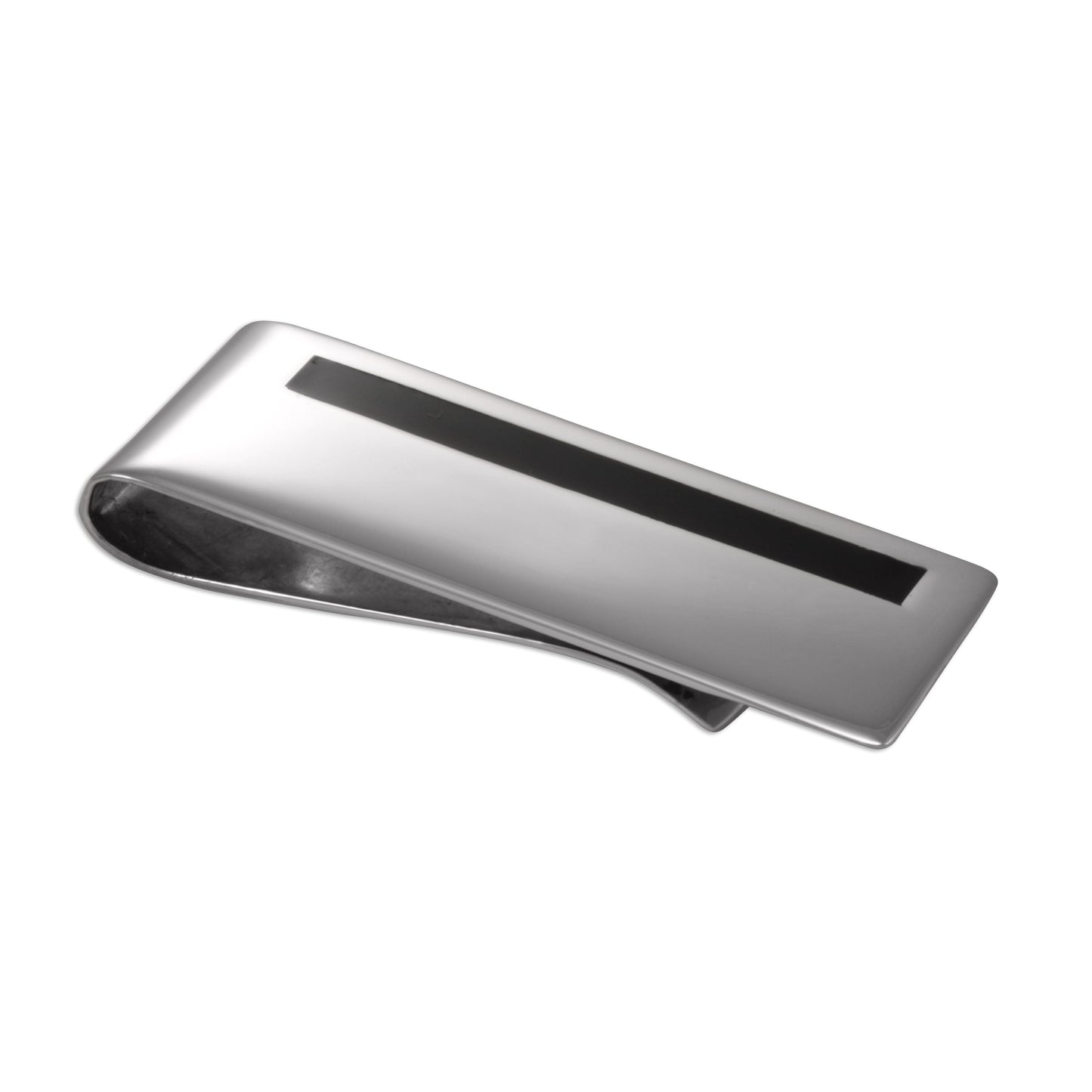 Sterling Silver Onyx Money Clip