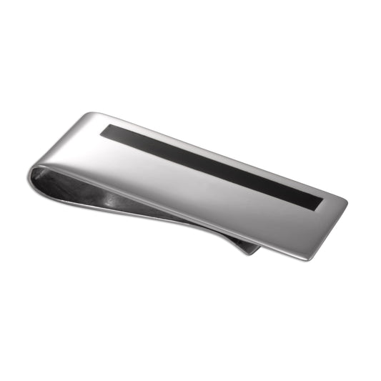 Sterling Silver Onyx Money Clip