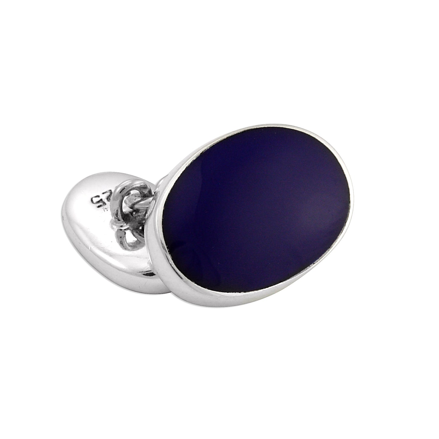 Sterling Silver Lapis Double-sided Cufflinks
