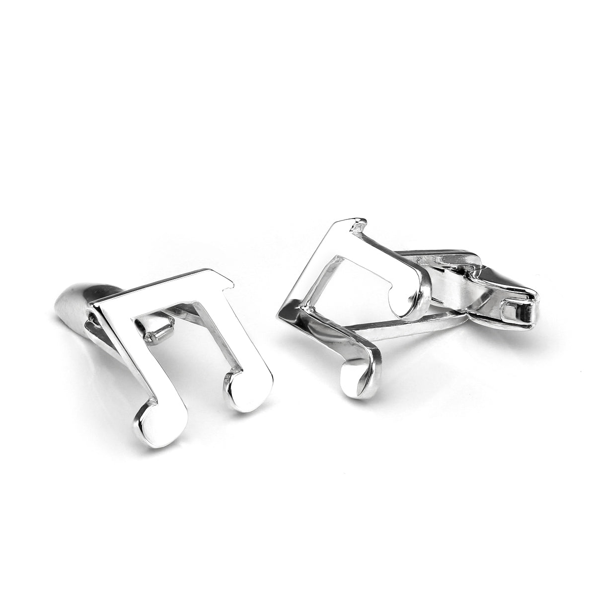 Sterling Silver Music Note Swivel Back Cufflinks