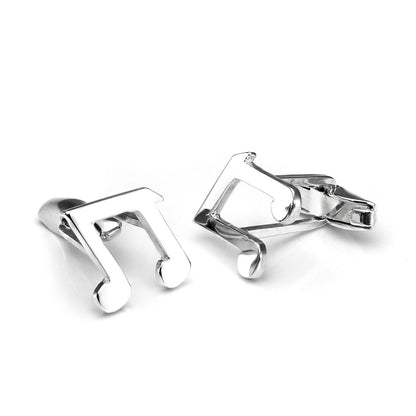 Sterling Silver Music Note Swivel Back Cufflinks