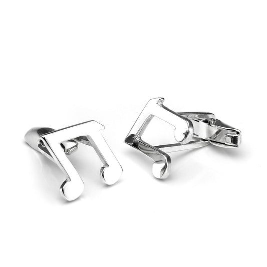 Sterling Silver Music Note Swivel Back Cufflinks