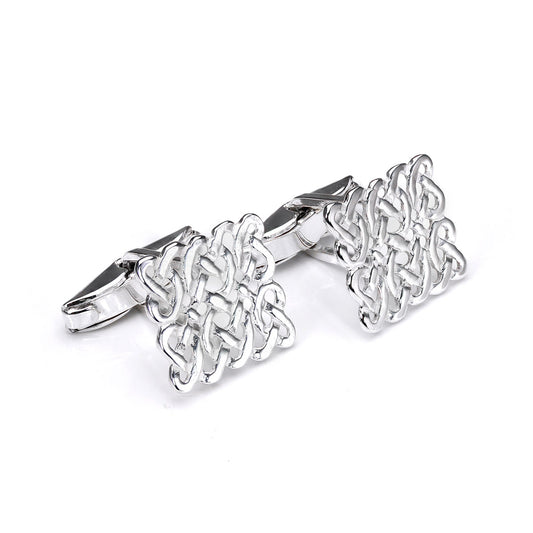 Sterling Silver Celtic Swivel Back Cufflinks