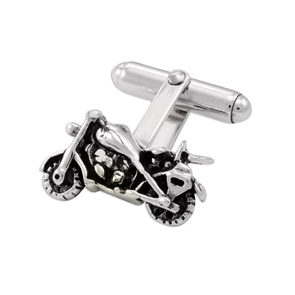 Sterling Silver Motorbike Cufflinks