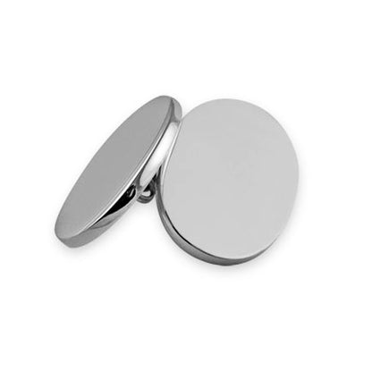 Sterling Silver Plain Double-sided Cufflinks