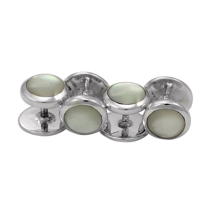 Sterling Silver Mother Of Pearl Shirt Studs
