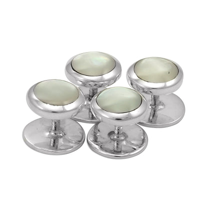 Sterling Silver Mother Of Pearl Shirt Studs