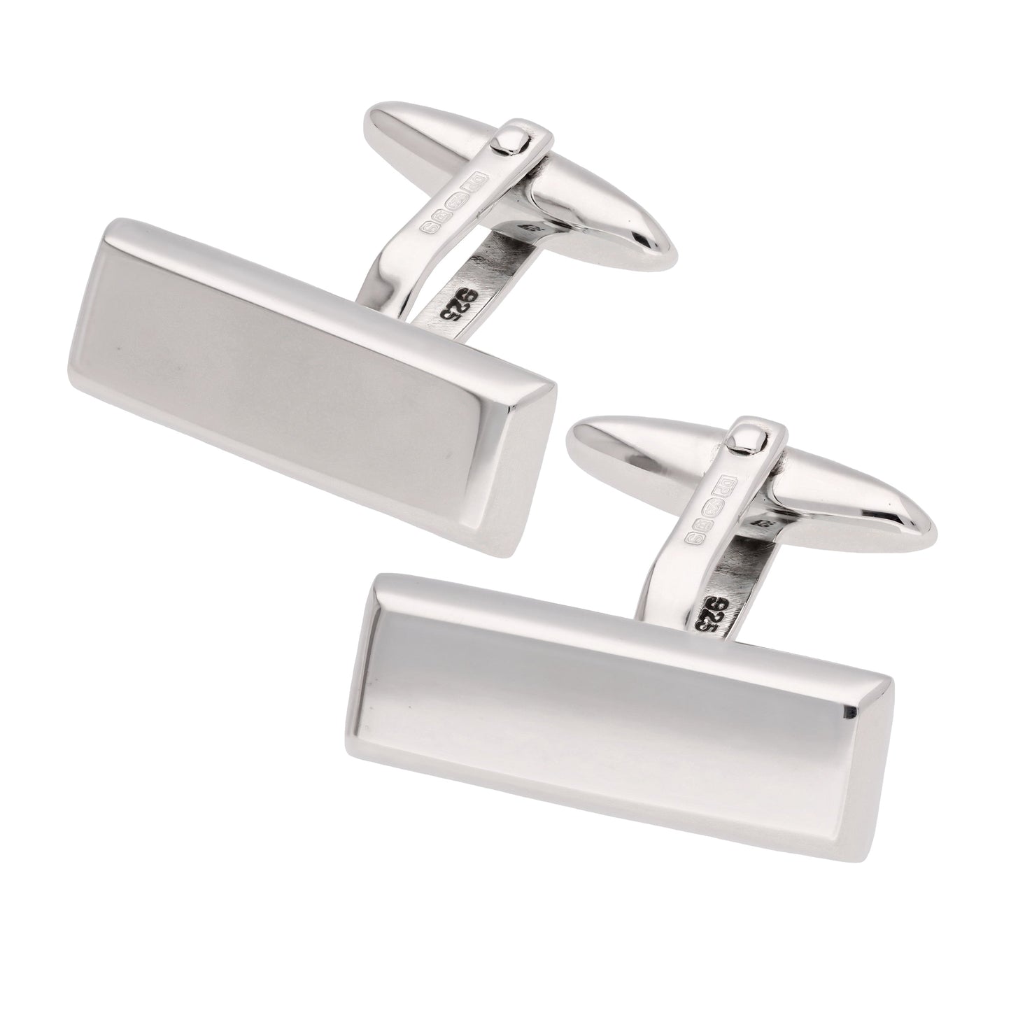 Sterling Silver Ingot Bar Cufflinks