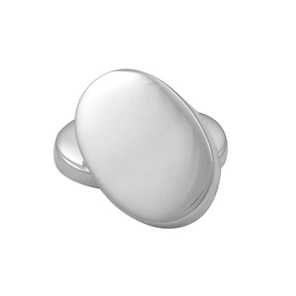 Sterling Silver Heavyweight Double-sided Oval Cufflinks