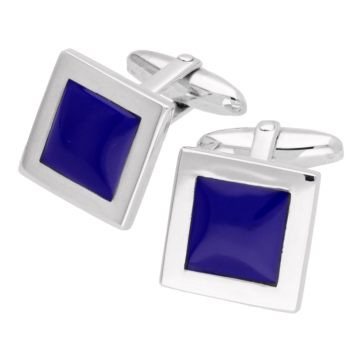 Sterling Silver Lapis Cufflinks